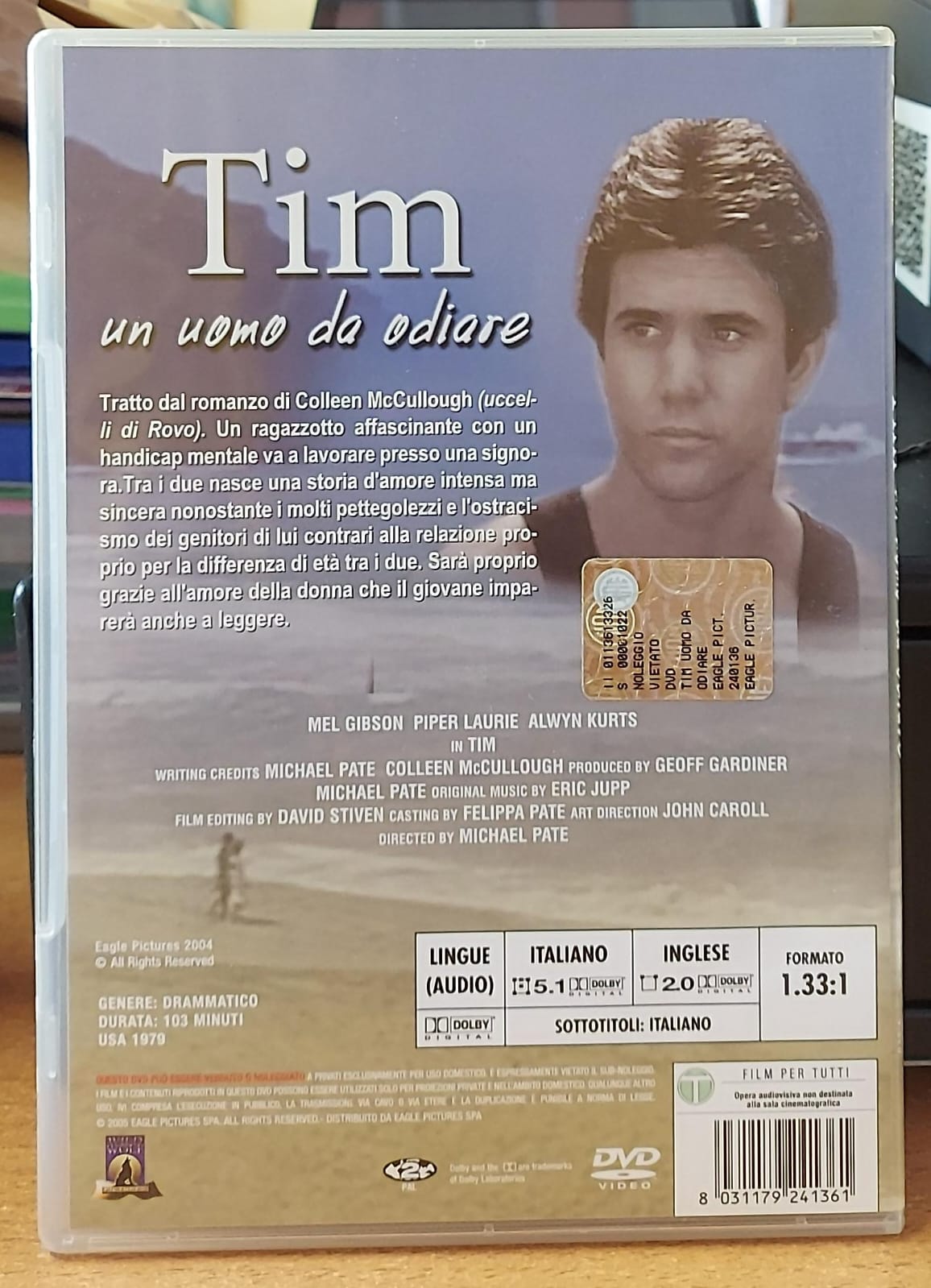 Tim - Un Uomo da Odiare DVD Usato – Dramma con Mel Gibson (1979)