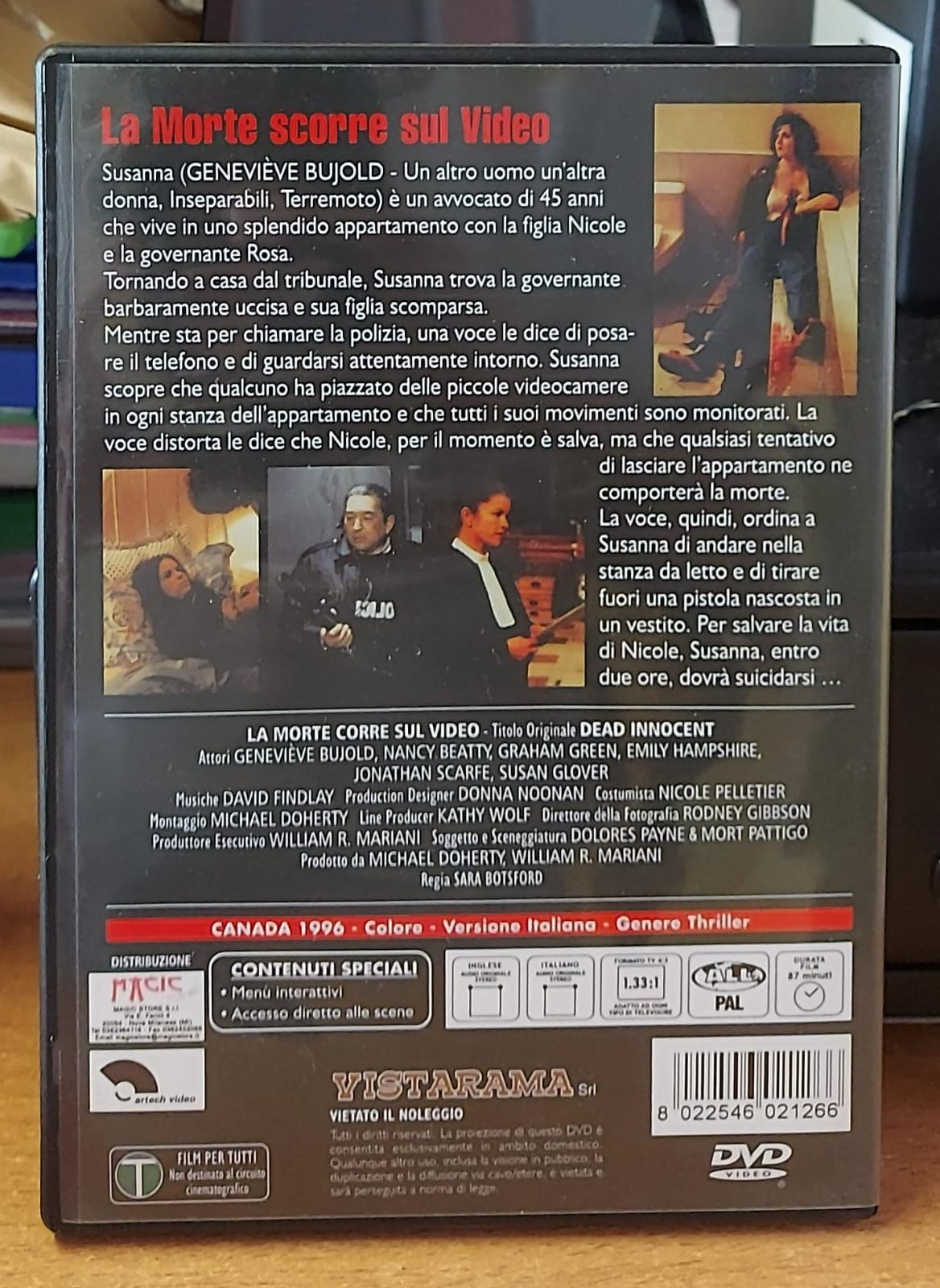 La Morte Scorre sul Video – DVD Thriller Usato