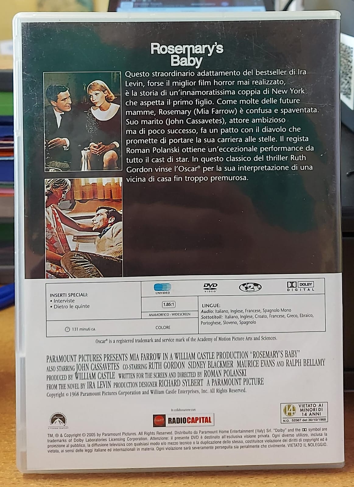 Rosemary's Baby (DVD) Roman Polanski | Usato