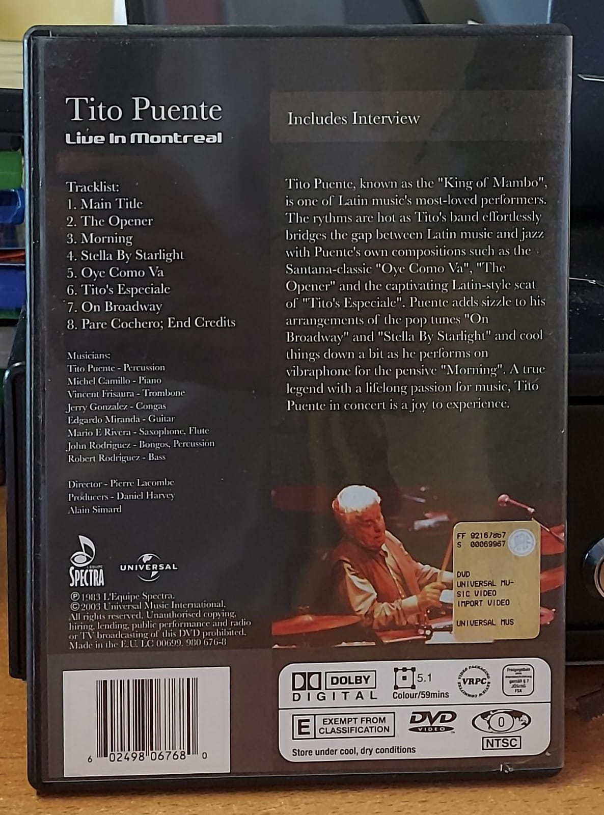 Tito Puente – Live in Montreal – DVD (Usato)