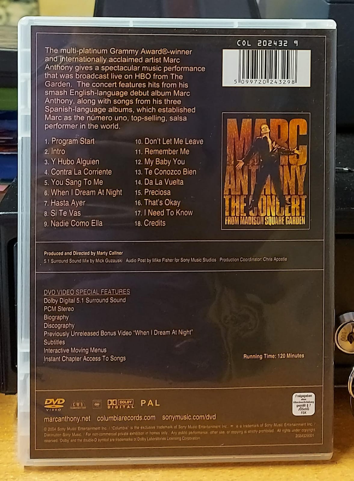 Marc Anthony – The Concert from Madison Square Garden DVD