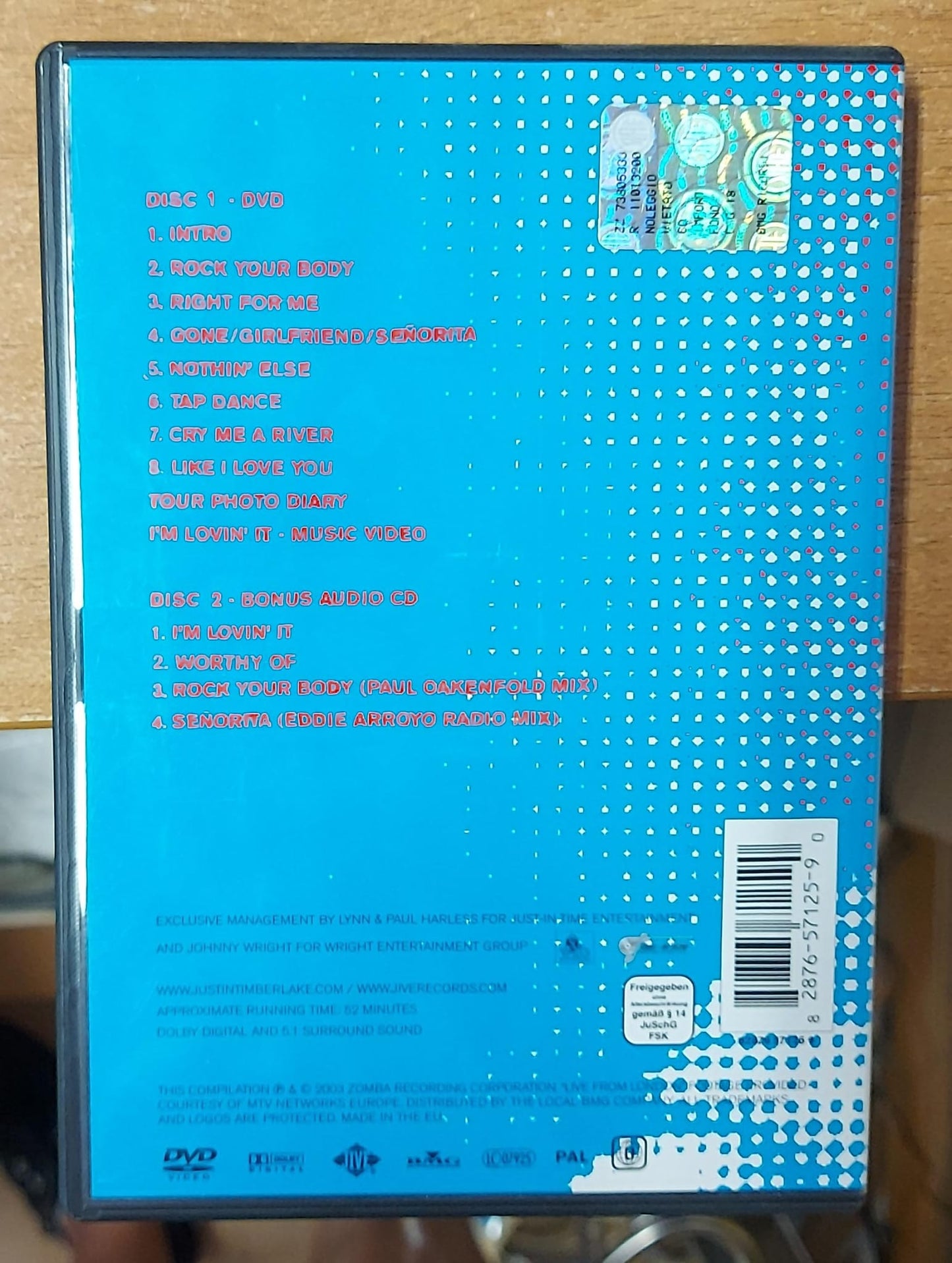 Justin Timberlake – Live from London DVD + CD