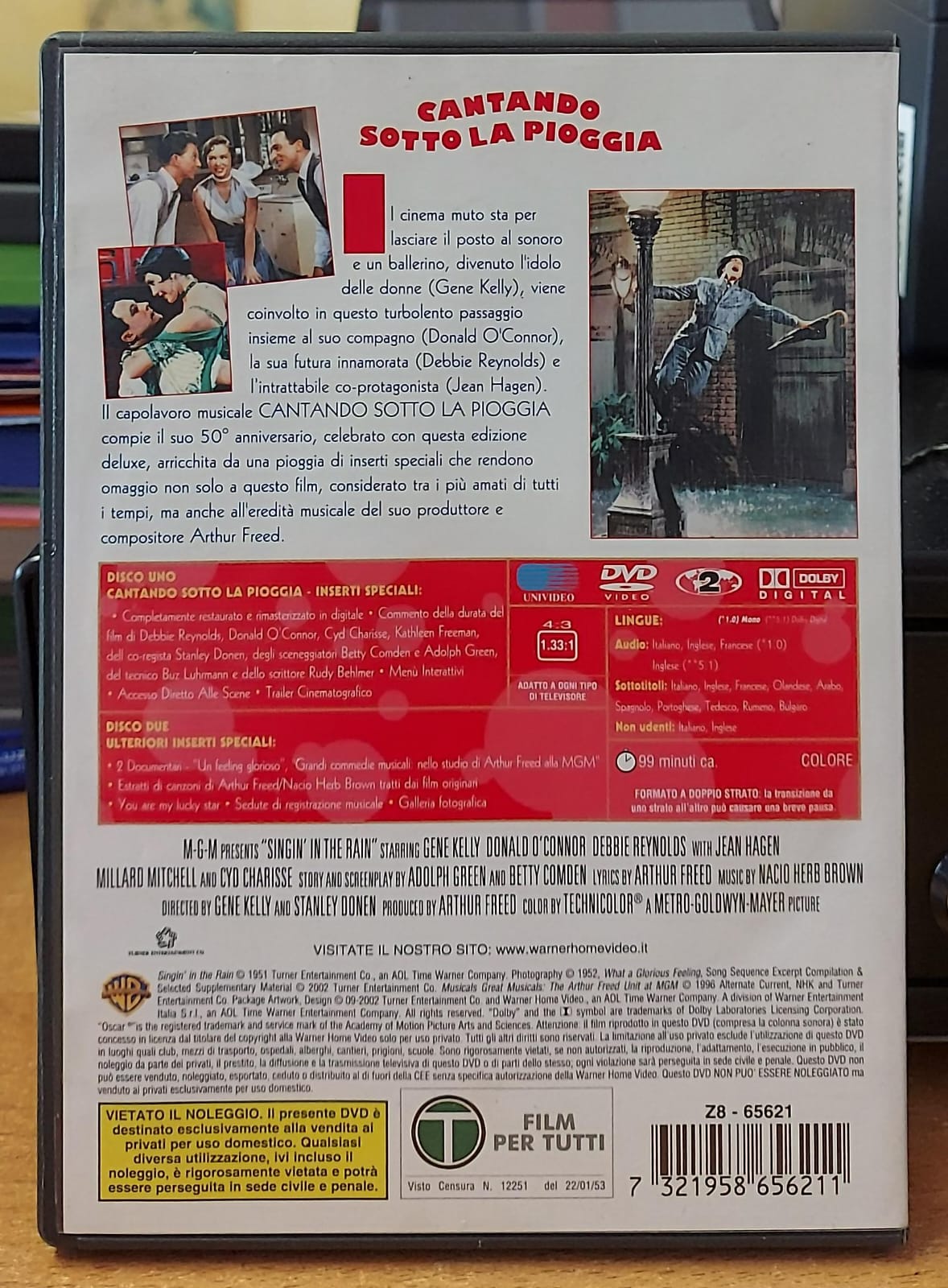 Cantando Sotto la Pioggia (Singin' in the Rain) – Edizione Speciale 2 Dischi DVD