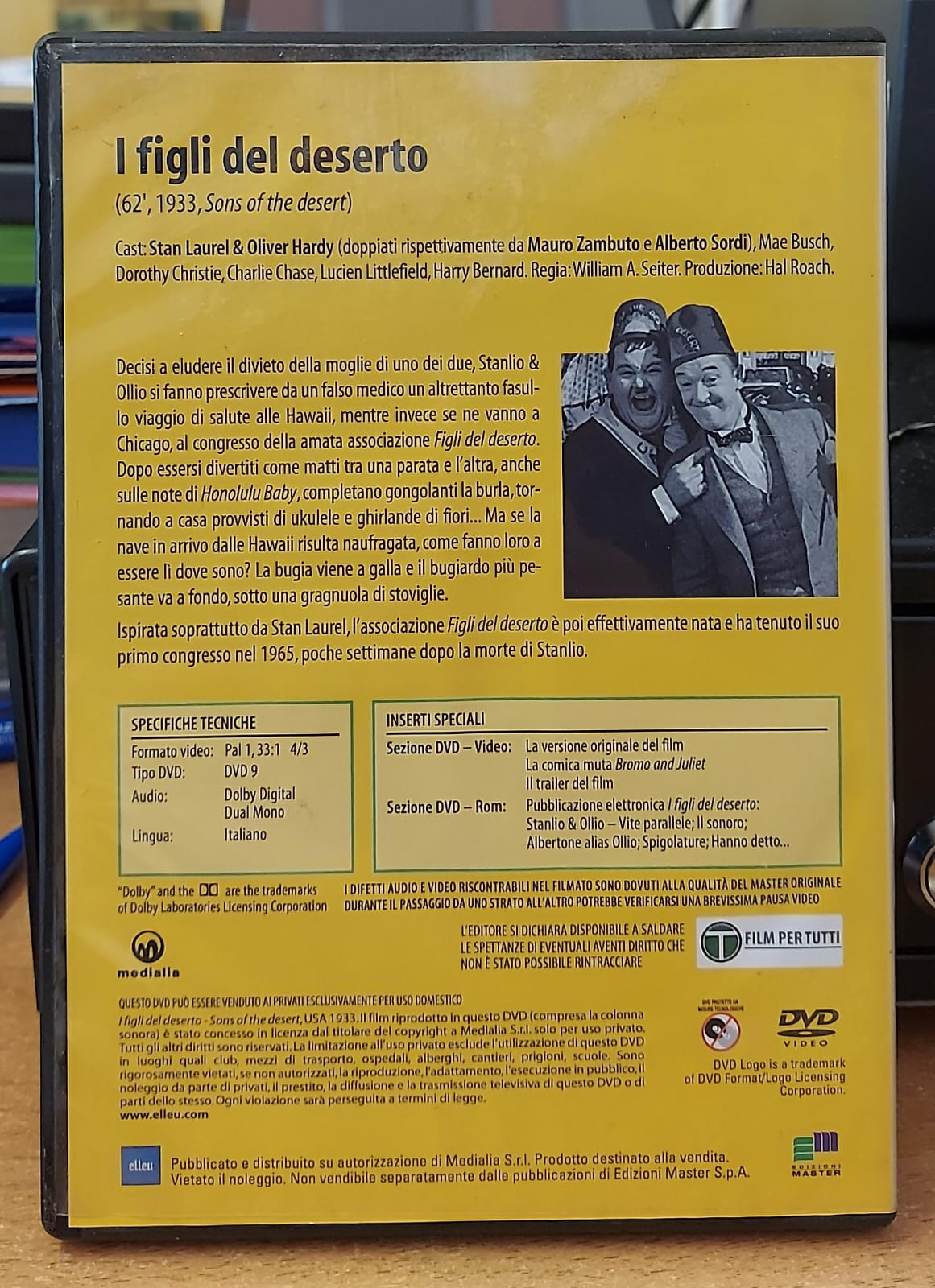 Stanlio e Ollio – I Figli del Deserto (Sons of the Desert) DVD