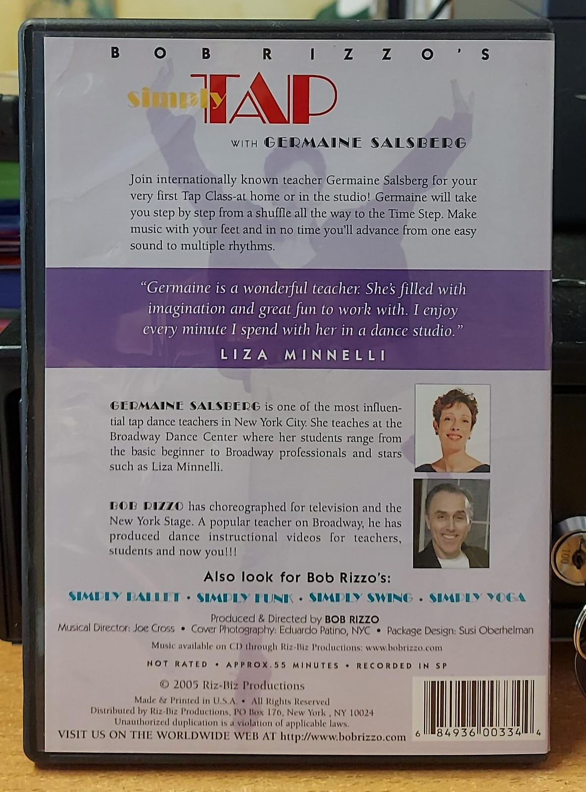 Bob Rizzo's Simply Tap for the Beginner – DVD Corso di Tip Tap con Germaine Salsberg