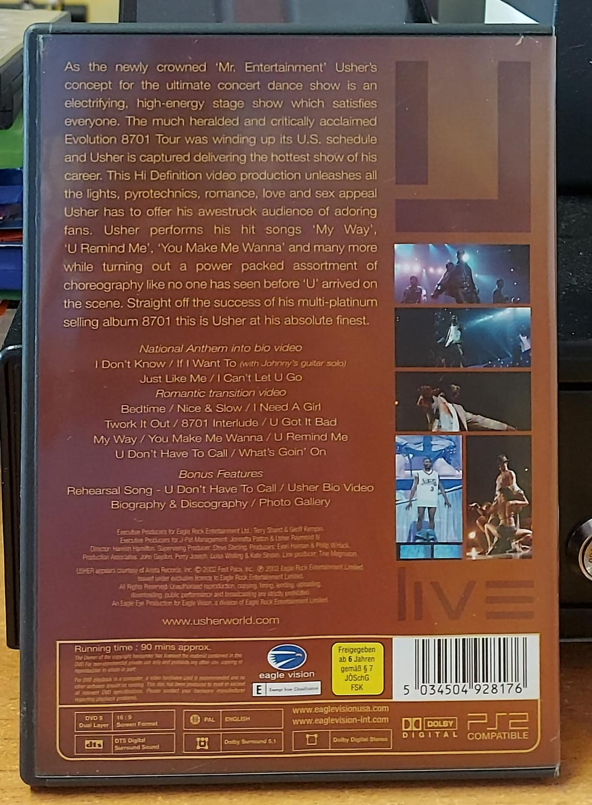 Usher – Live Evolution 8701 DVD Eagle Vision PAL DTS
