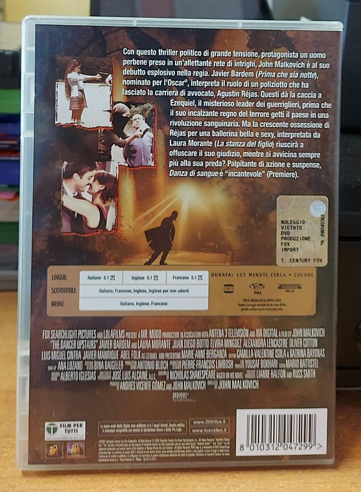 Danza di Sangue (The Dancer Upstairs) – John Malkovich, Javier Bardem DVD Fox