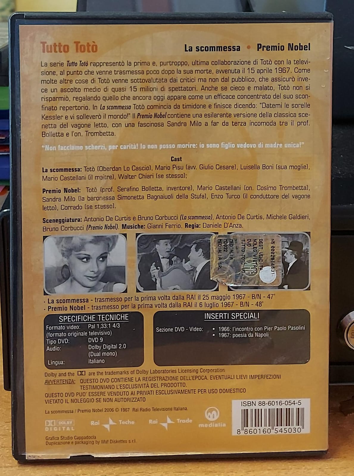 Tutto Totò – La Scommessa / Premio Nobel DVD Rai Trade 1967