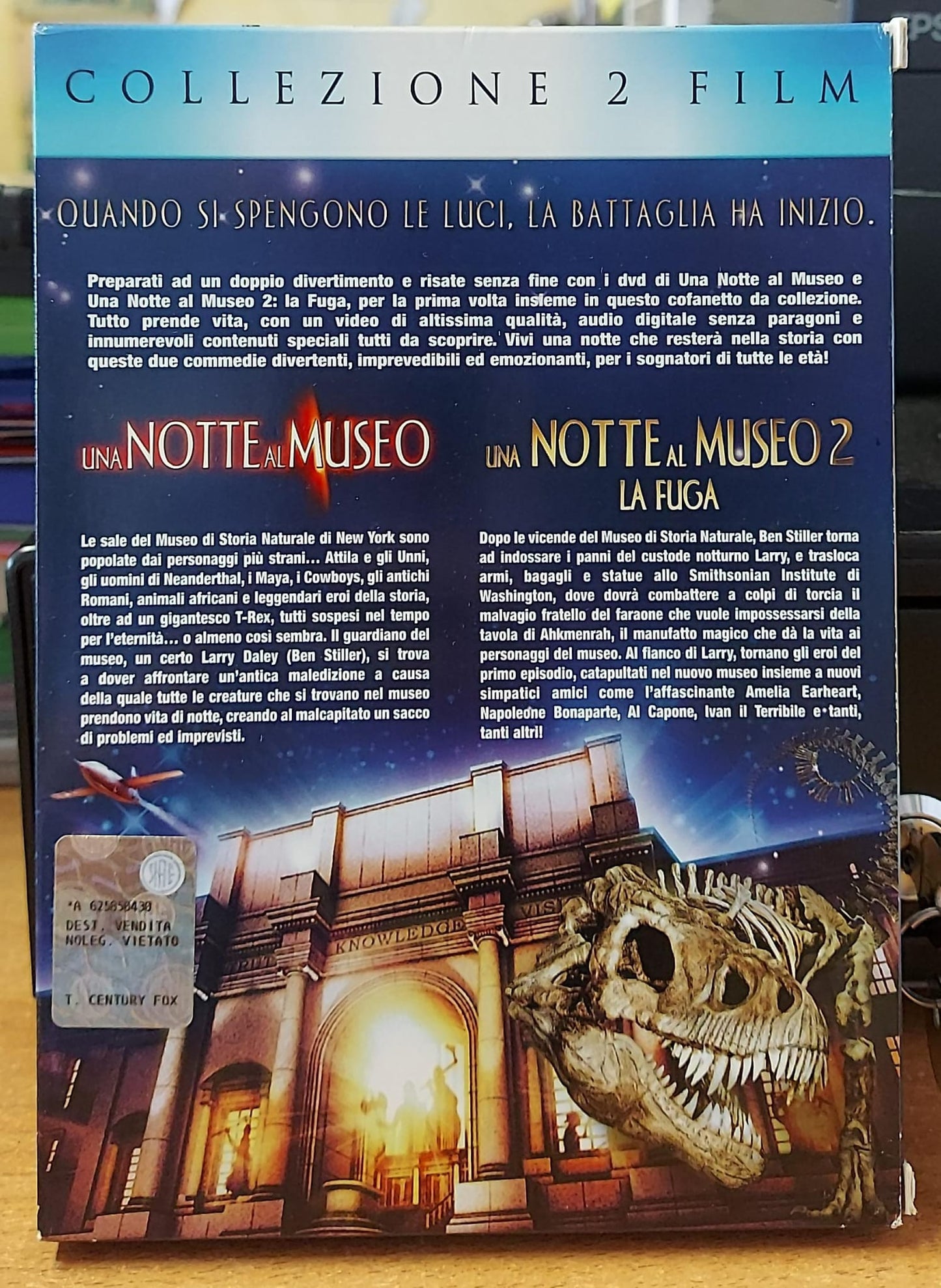Una Notte al Museo 1 & 2 – Collezione 2 Film Cofanetto DVD Ben Stiller Fox