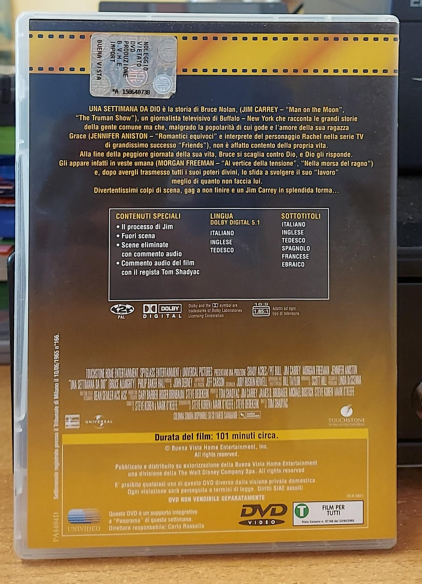 Una Settimana da Dio (Bruce Almighty) – Jim Carrey DVD I Grandi Film di Panorama