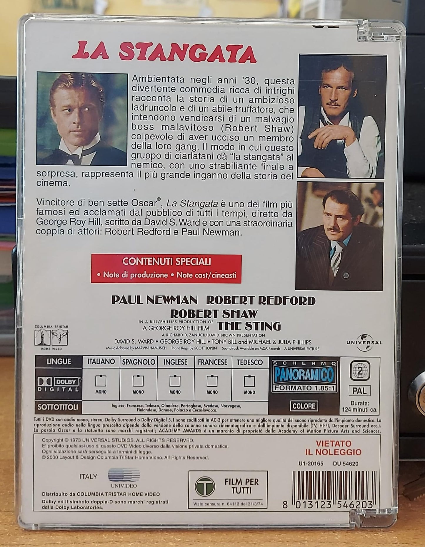 La Stangata (The Sting) – Paul Newman, Robert Redford, Robert Shaw DVD 1973
