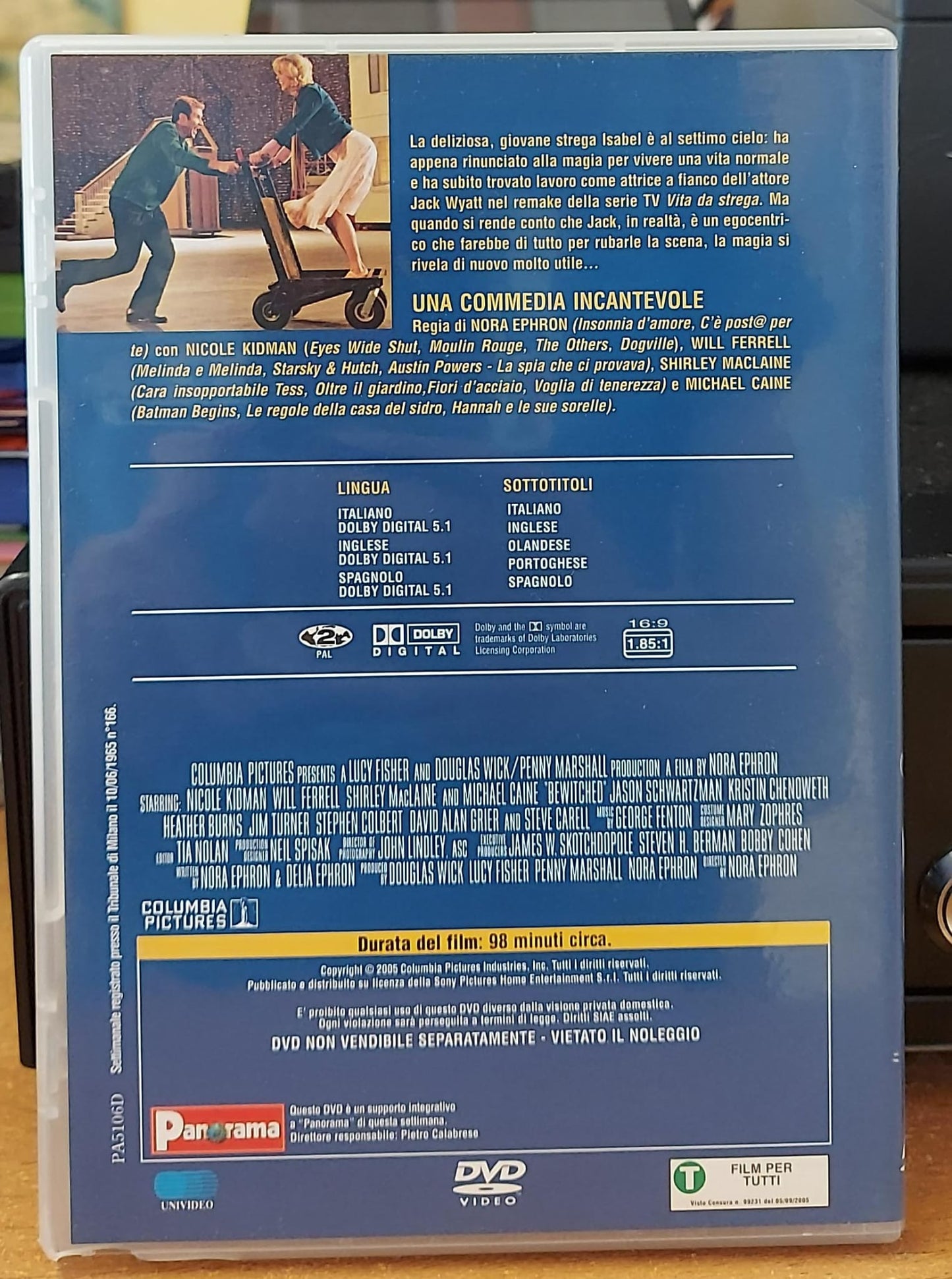 Vita da Strega (Bewitched) – Nicole Kidman, Will Ferrell DVD Prima Visione Panorama 2005