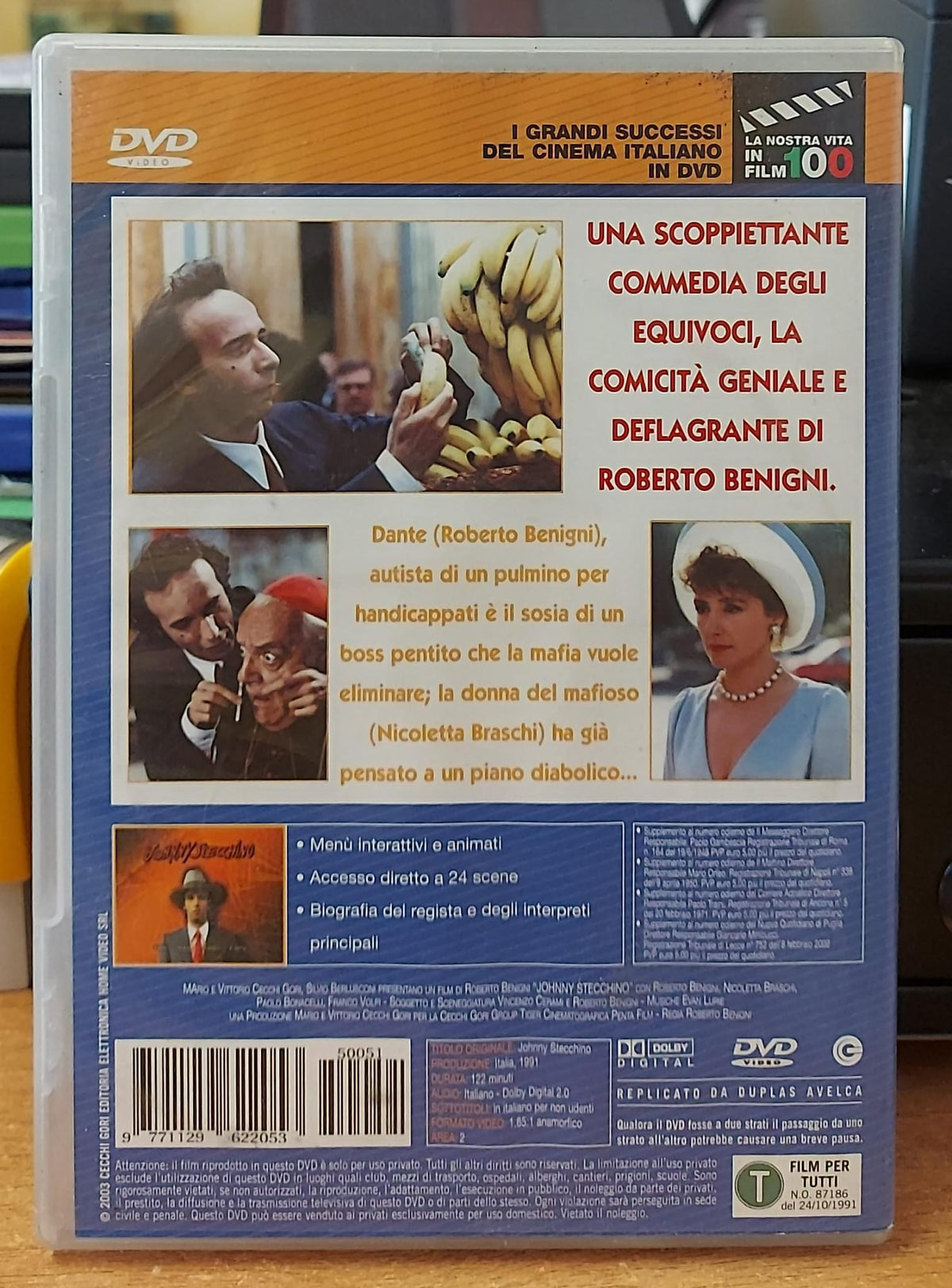 Johnny Stecchino DVD – Copertina retro