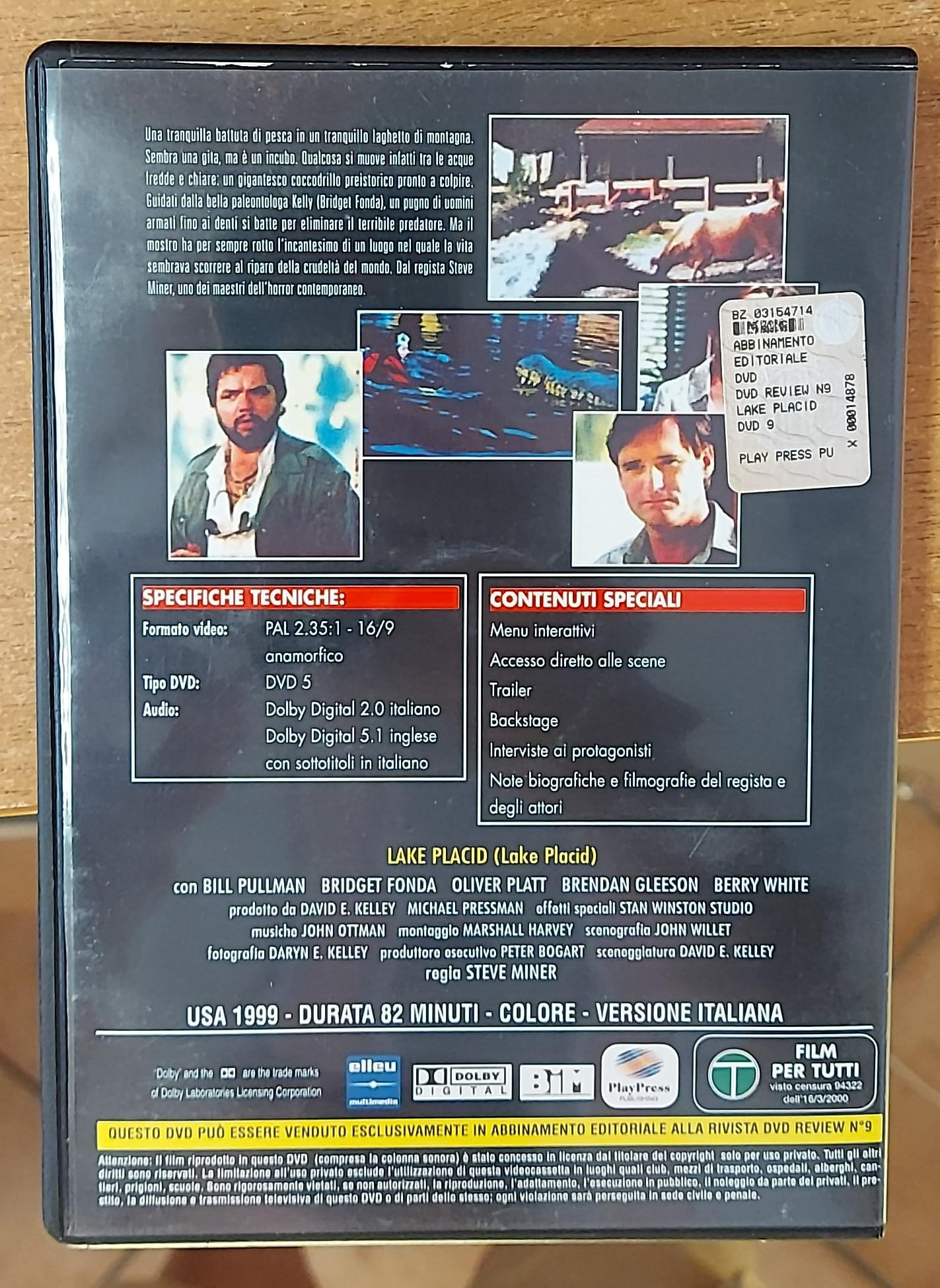 Lake Placid DVD – Retro con specifiche tecniche