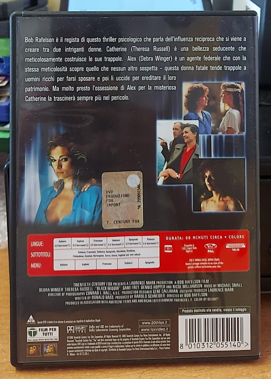 La Vedova Nera DVD – Retro con specifiche tecniche