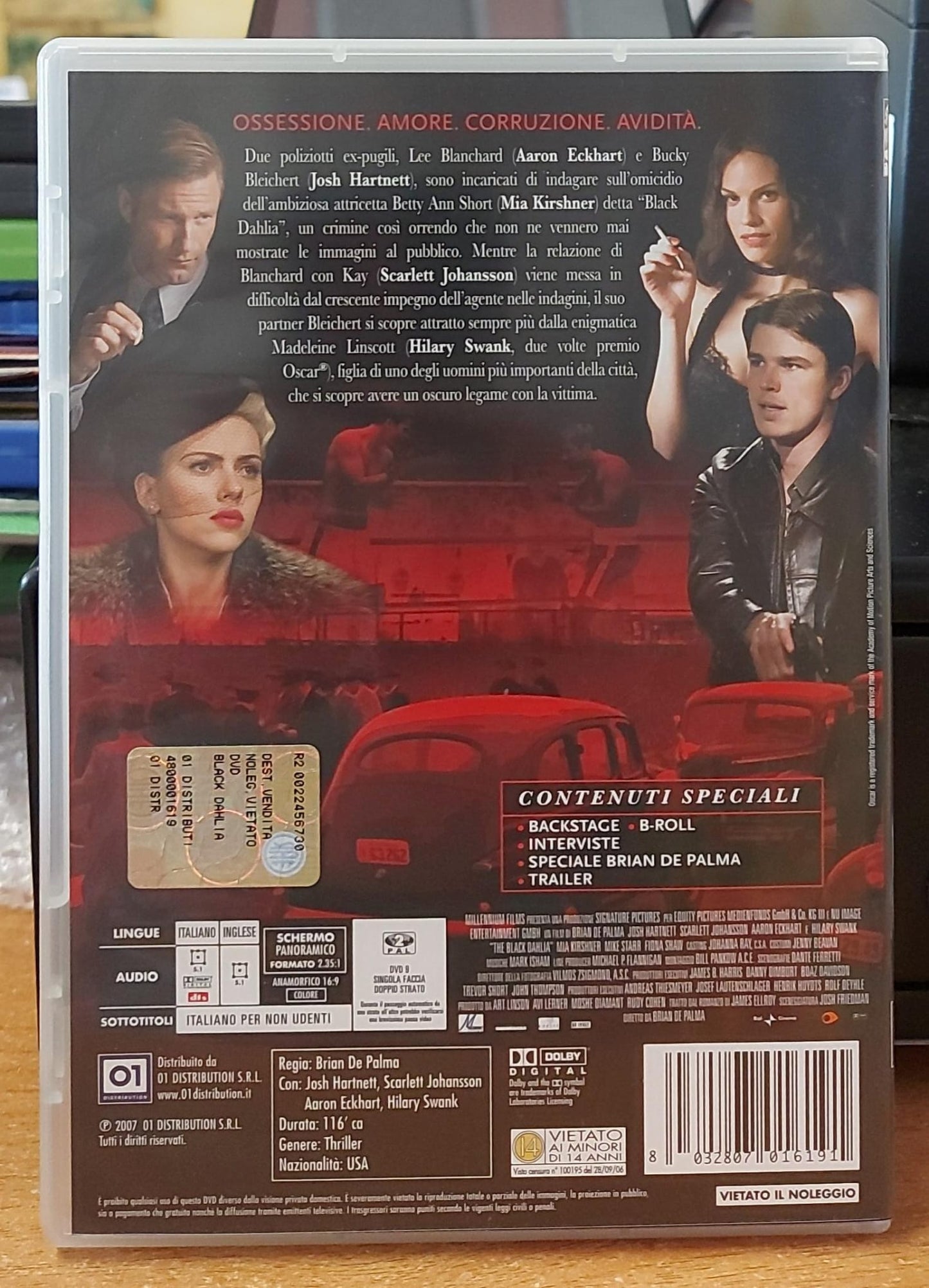 Black Dahlia – Copertina posteriore DVD
