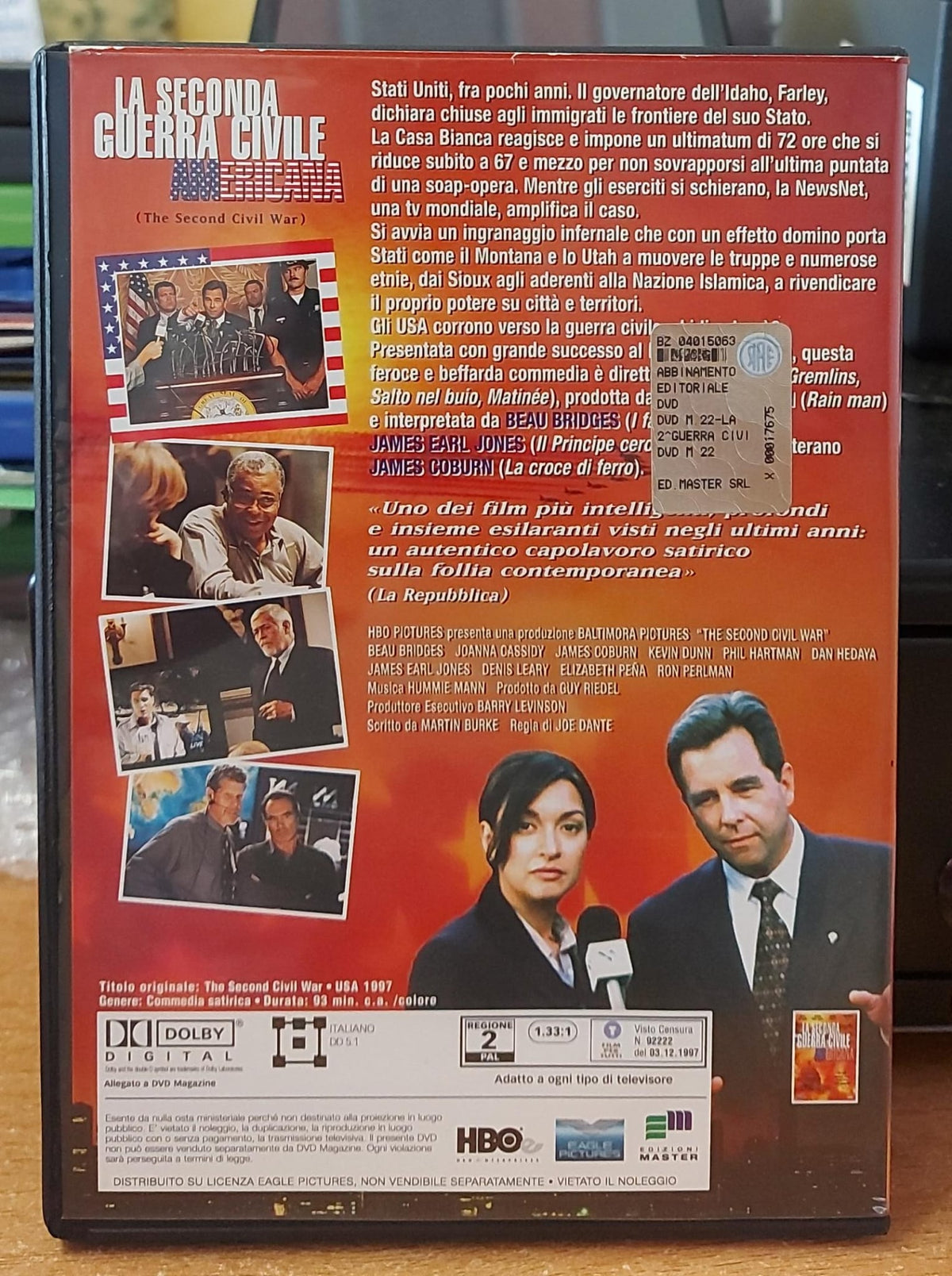 La Seconda Guerra Civile Americana – Copertina posteriore DVD