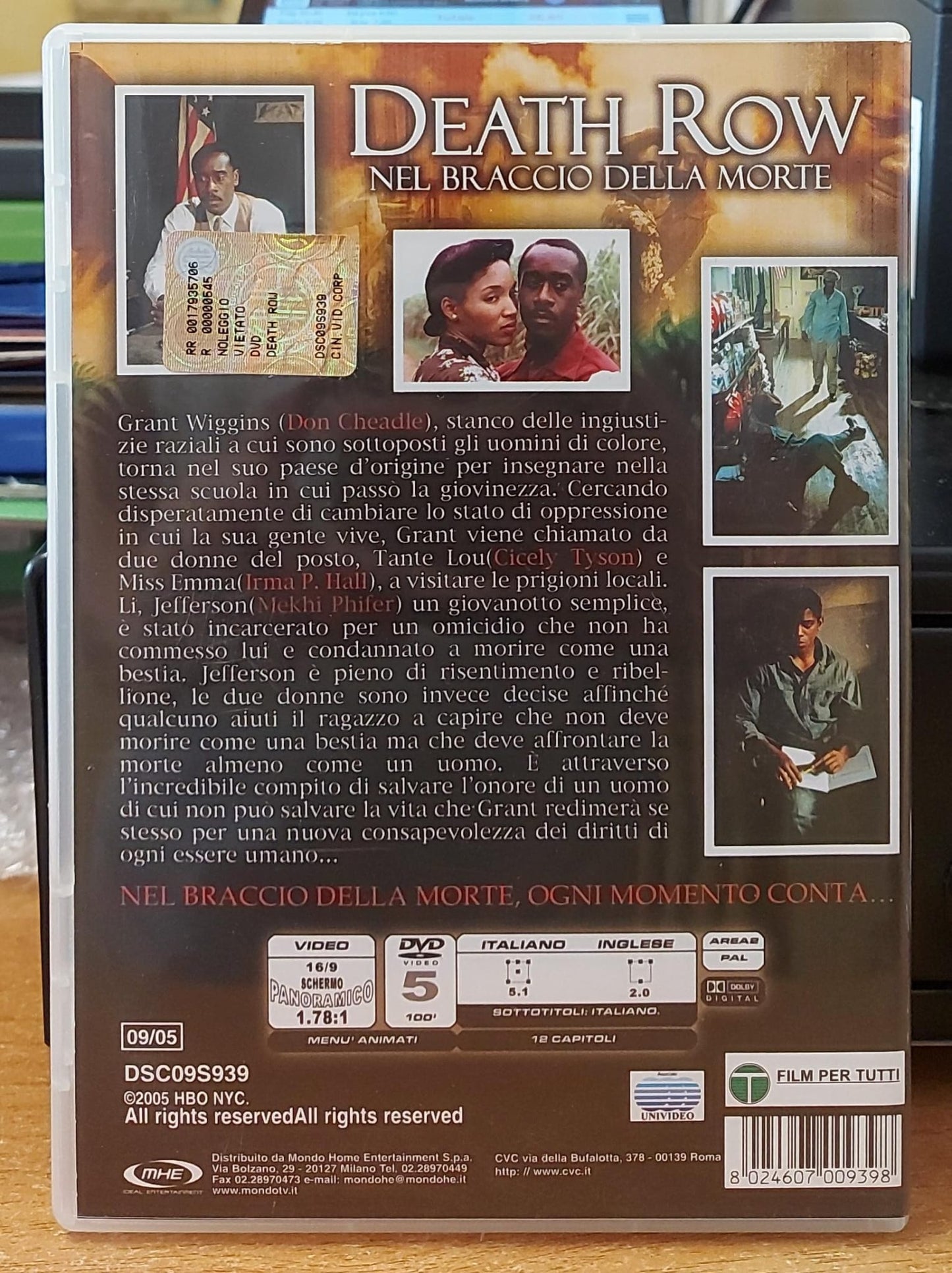 Death Row Nel Braccio della Morte – Copertina posteriore DVD