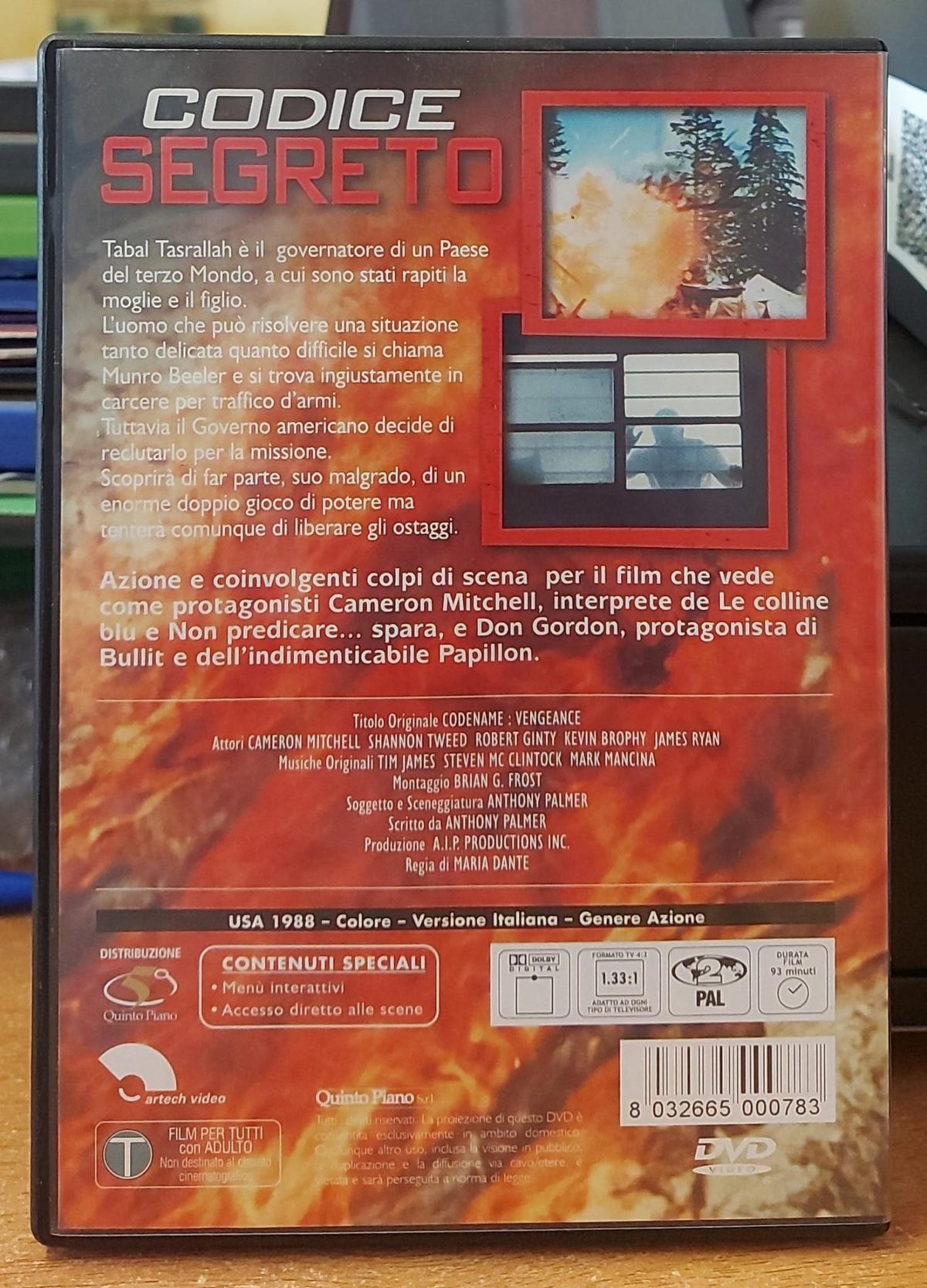 Codice Segreto DVD – Cover posteriore con trama e dettagli