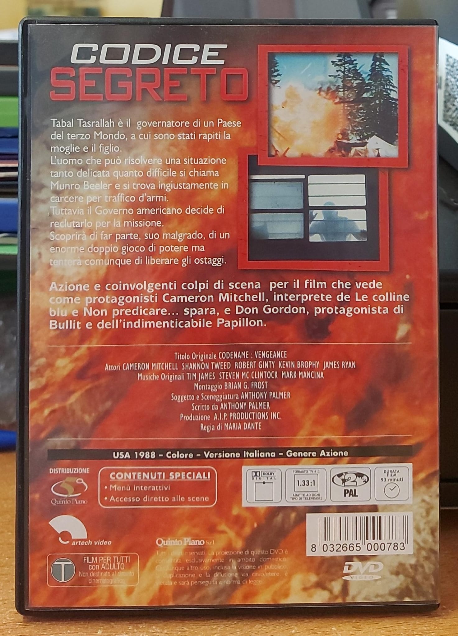 Codice Segreto DVD – Cover posteriore con trama e dettagli