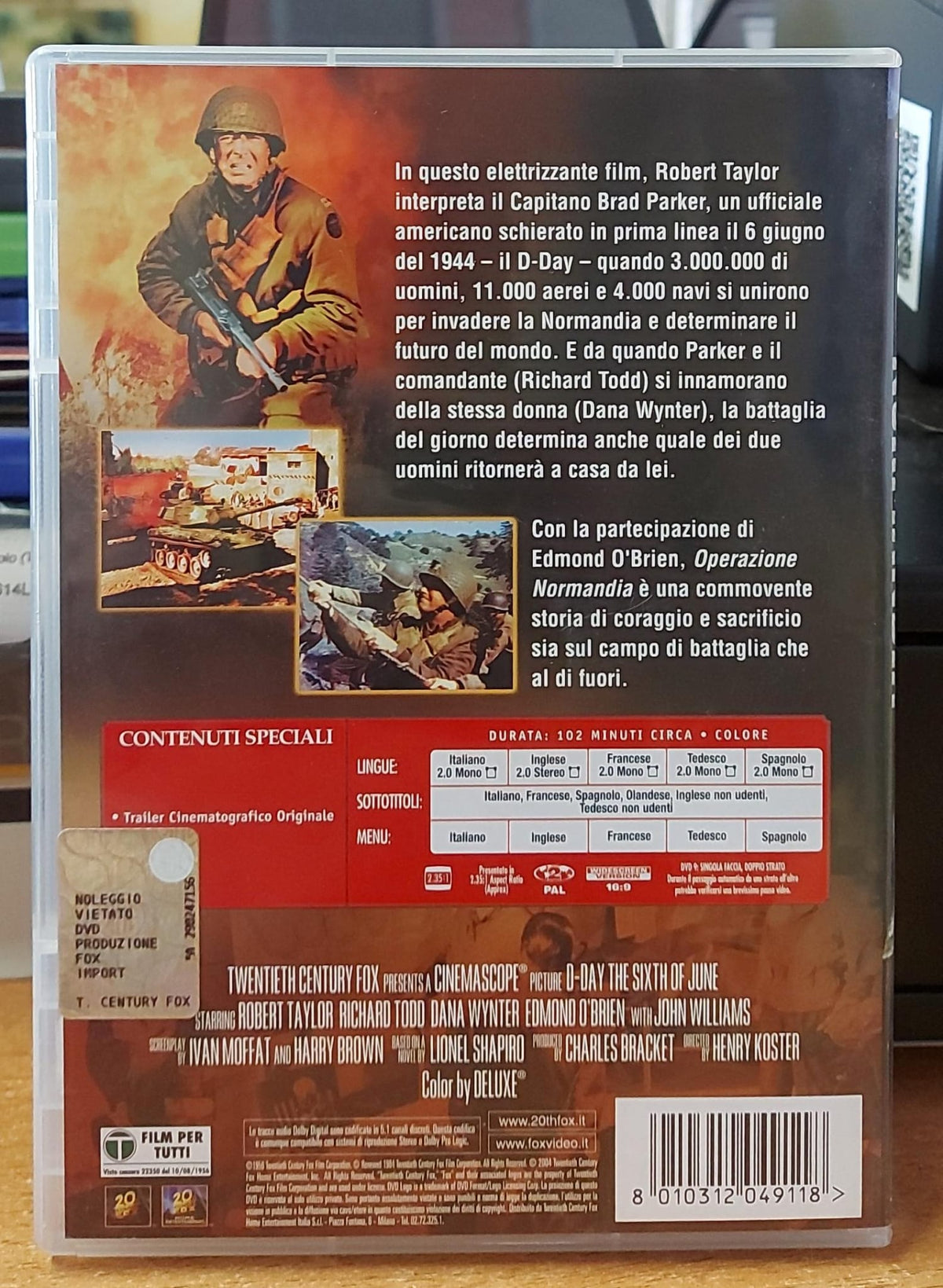 Operazione Normandia DVD - copertina retro