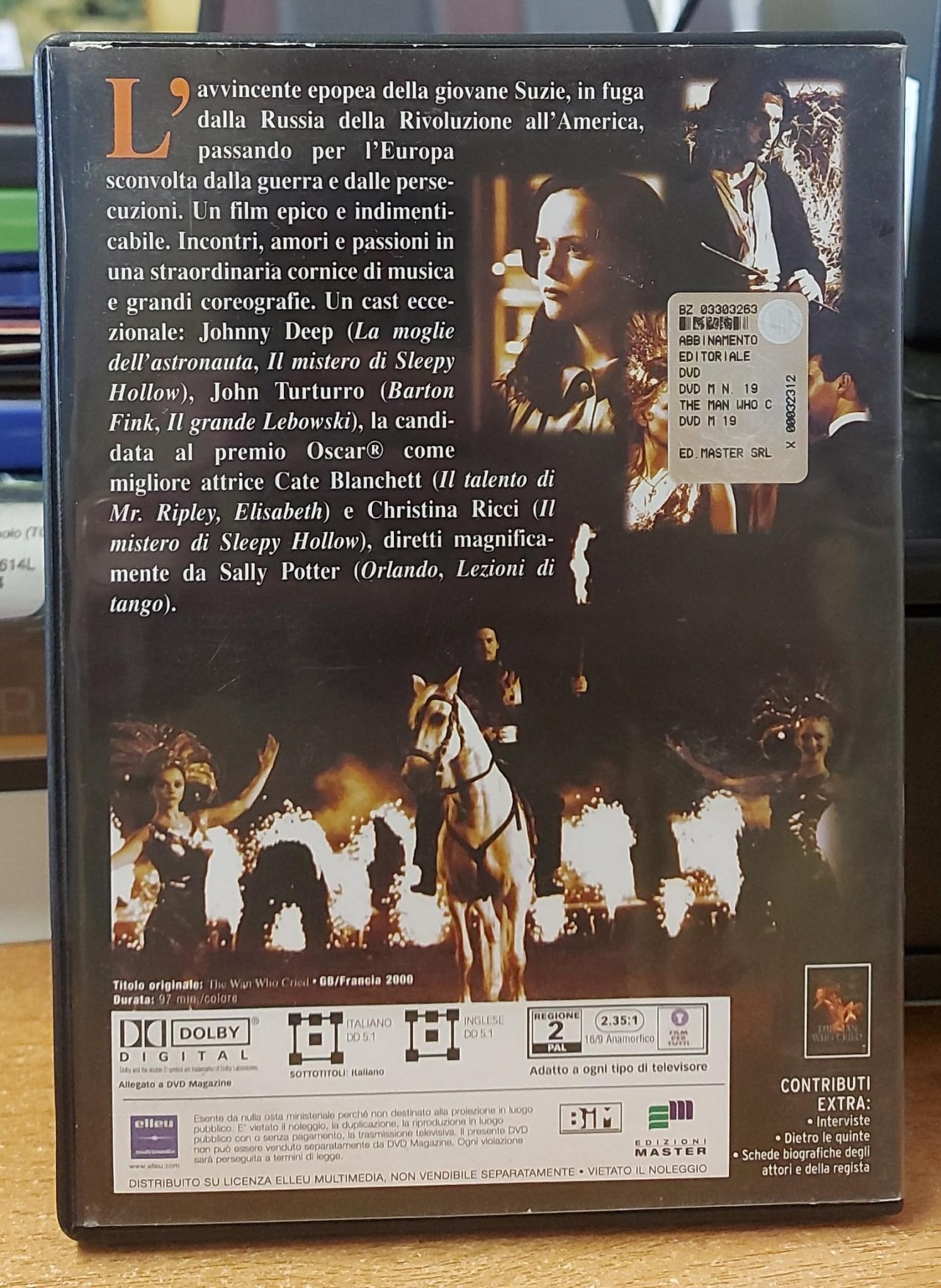 L'Uomo che Pianse DVD - copertina retro