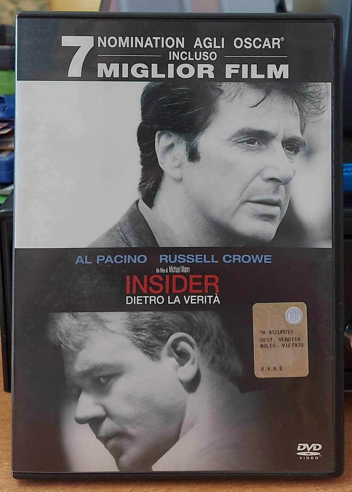 Insider – Dietro la Verità DVD fronte