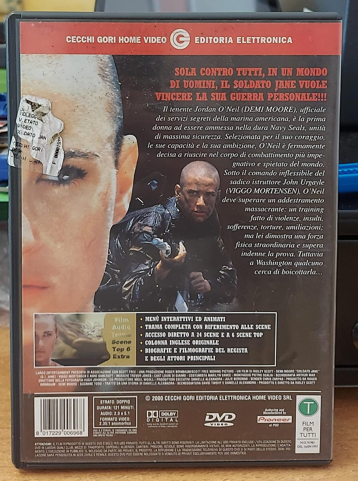 Soldato Jane DVD retro