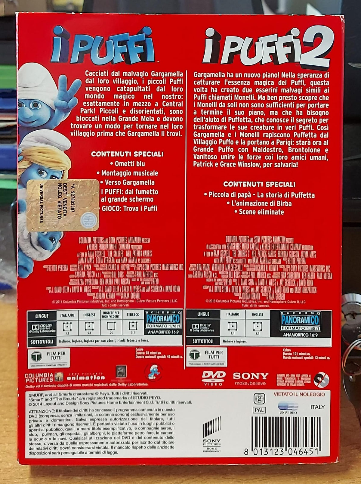 I Puffi Collection 2 Film DVD - copertina posteriore