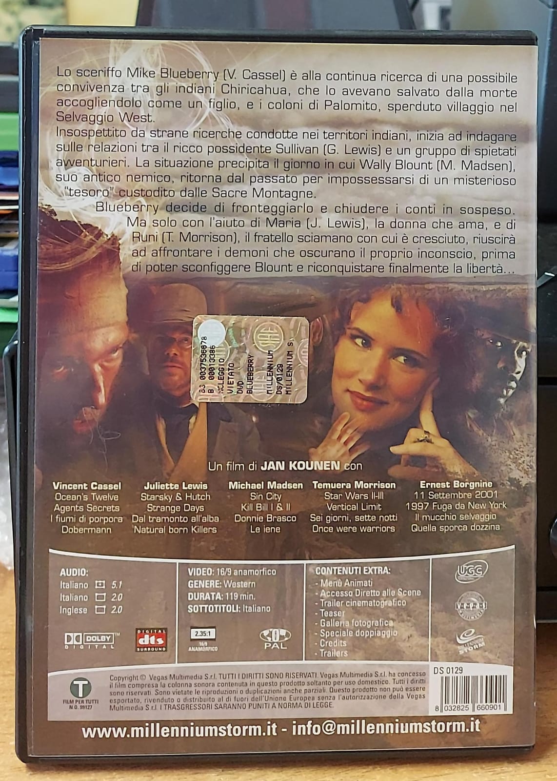 Copertina frontale del DVD Blueberry – L’esperienza segreta