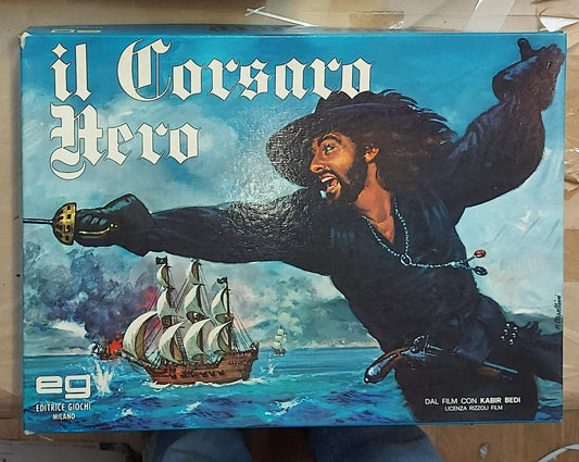 Scatola del gioco da tavolo vintage Il Corsaro Nero Editrice Giochi