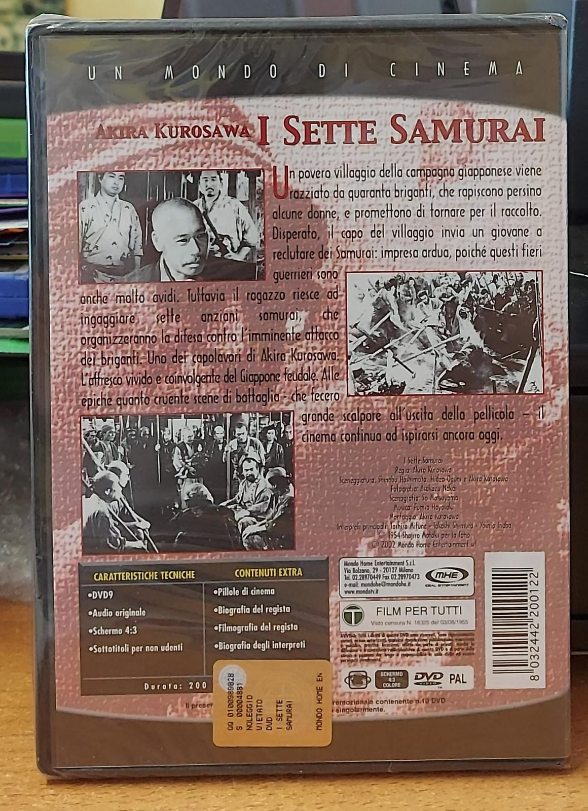 Copertina frontale del DVD I sette samurai di Akira Kurosawa