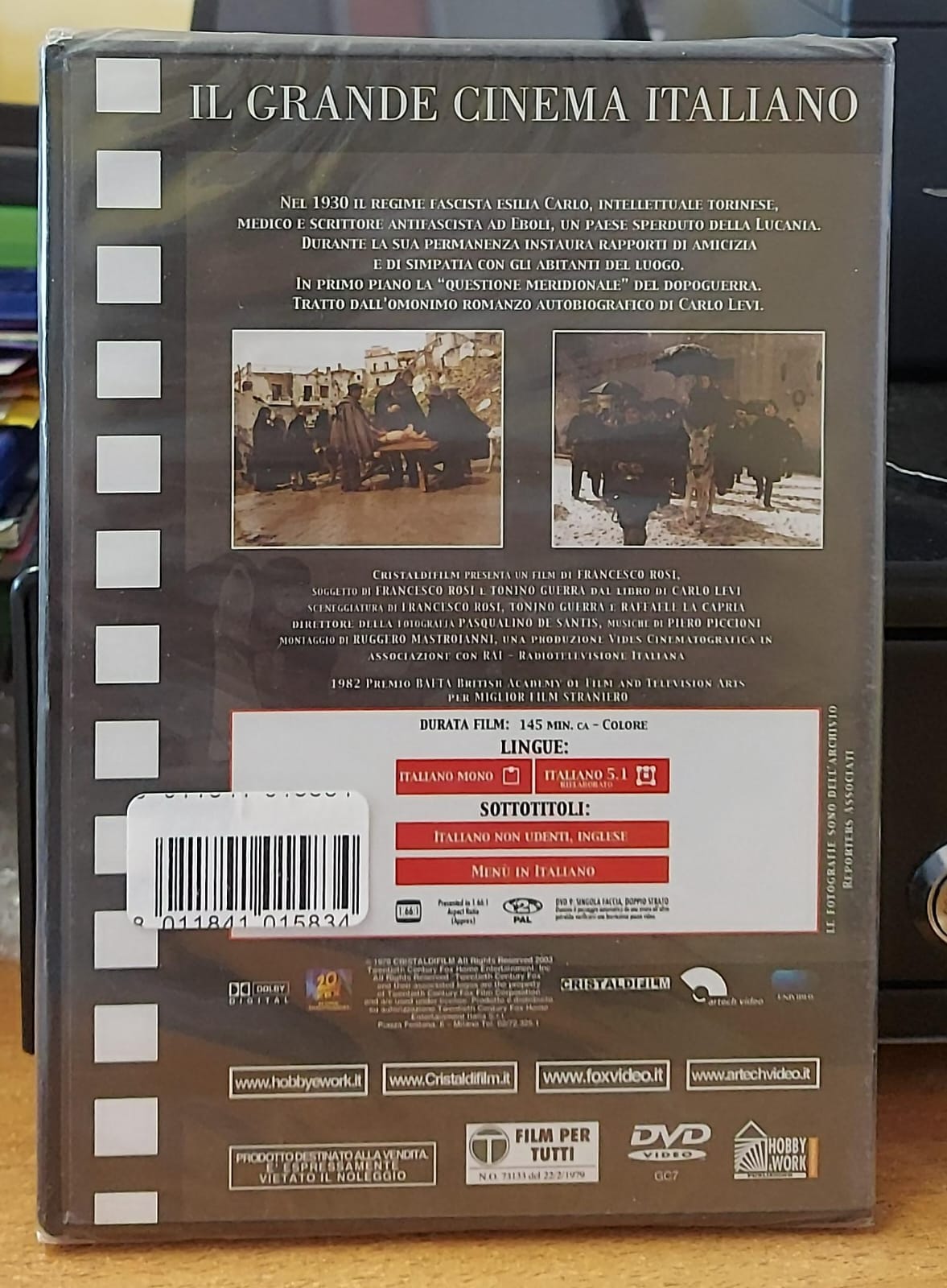 Copertina frontale del DVD Cristo si è fermato a Eboli di Francesco Rosi