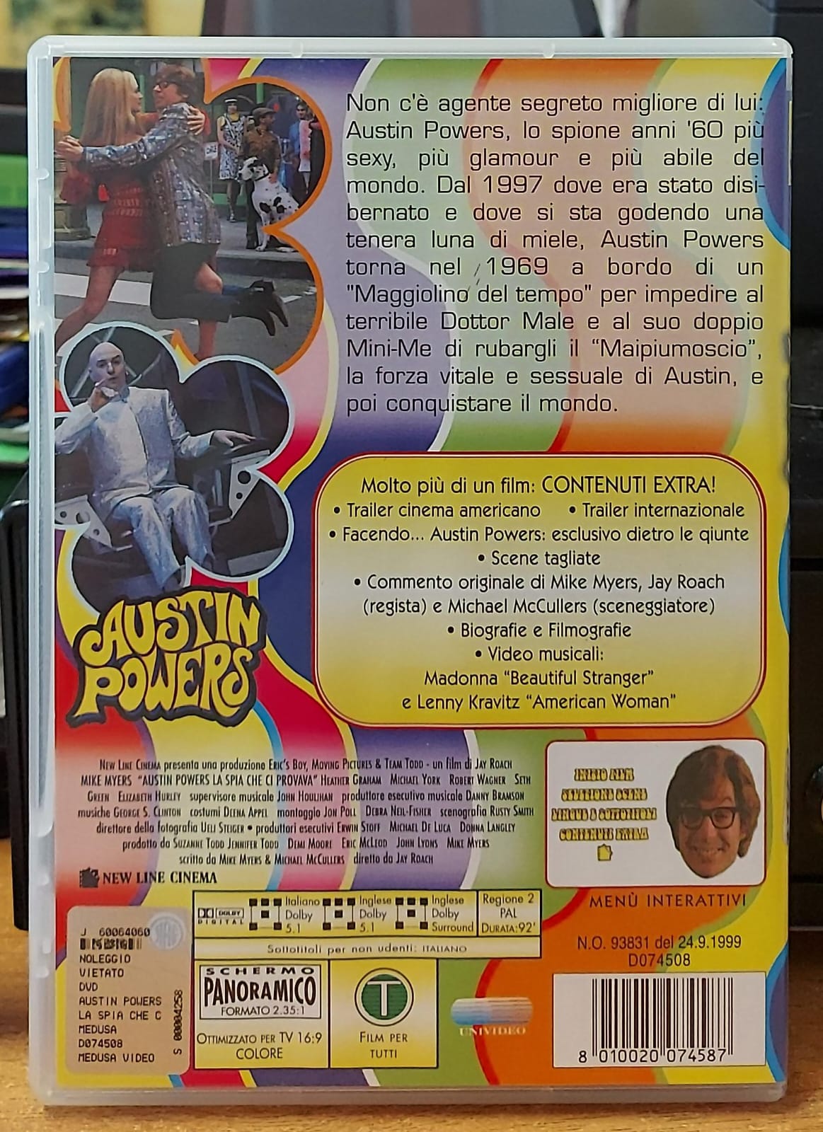 Retro DVD Austin Powers La spia che ci provava con trama e dettagli tecnici