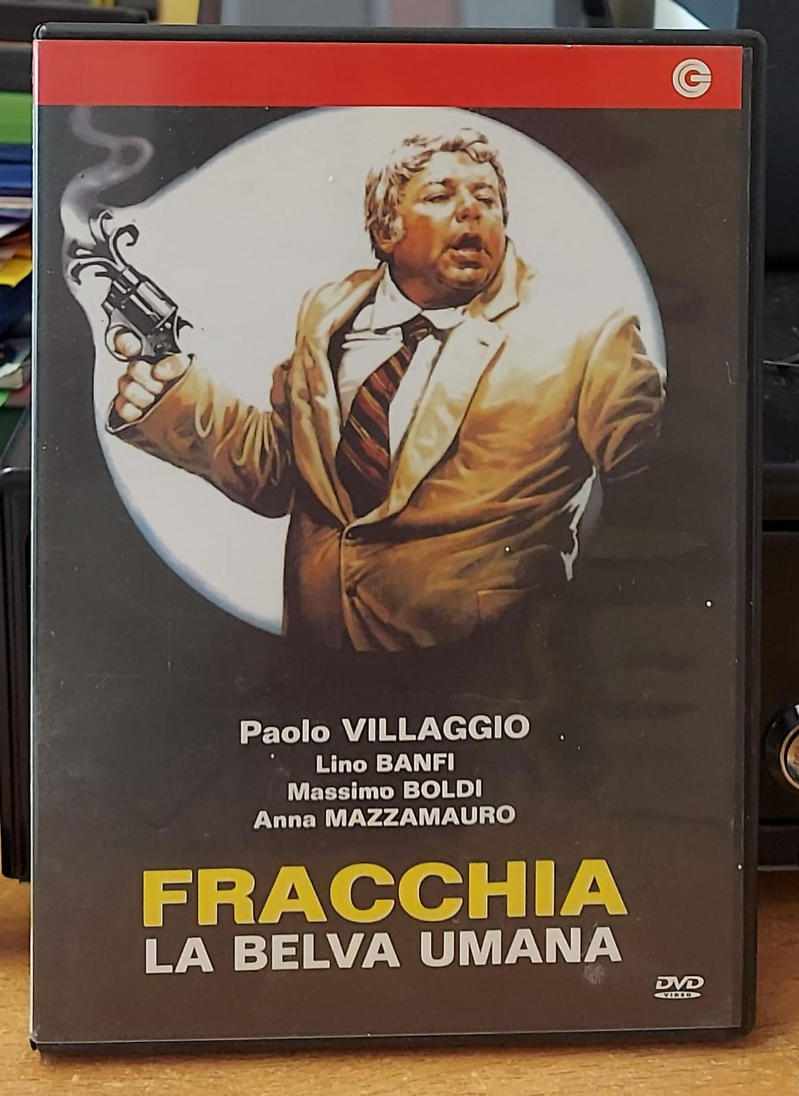 Retro del DVD Fracchia La belva umana con cast, dettagli tecnici ed EAN