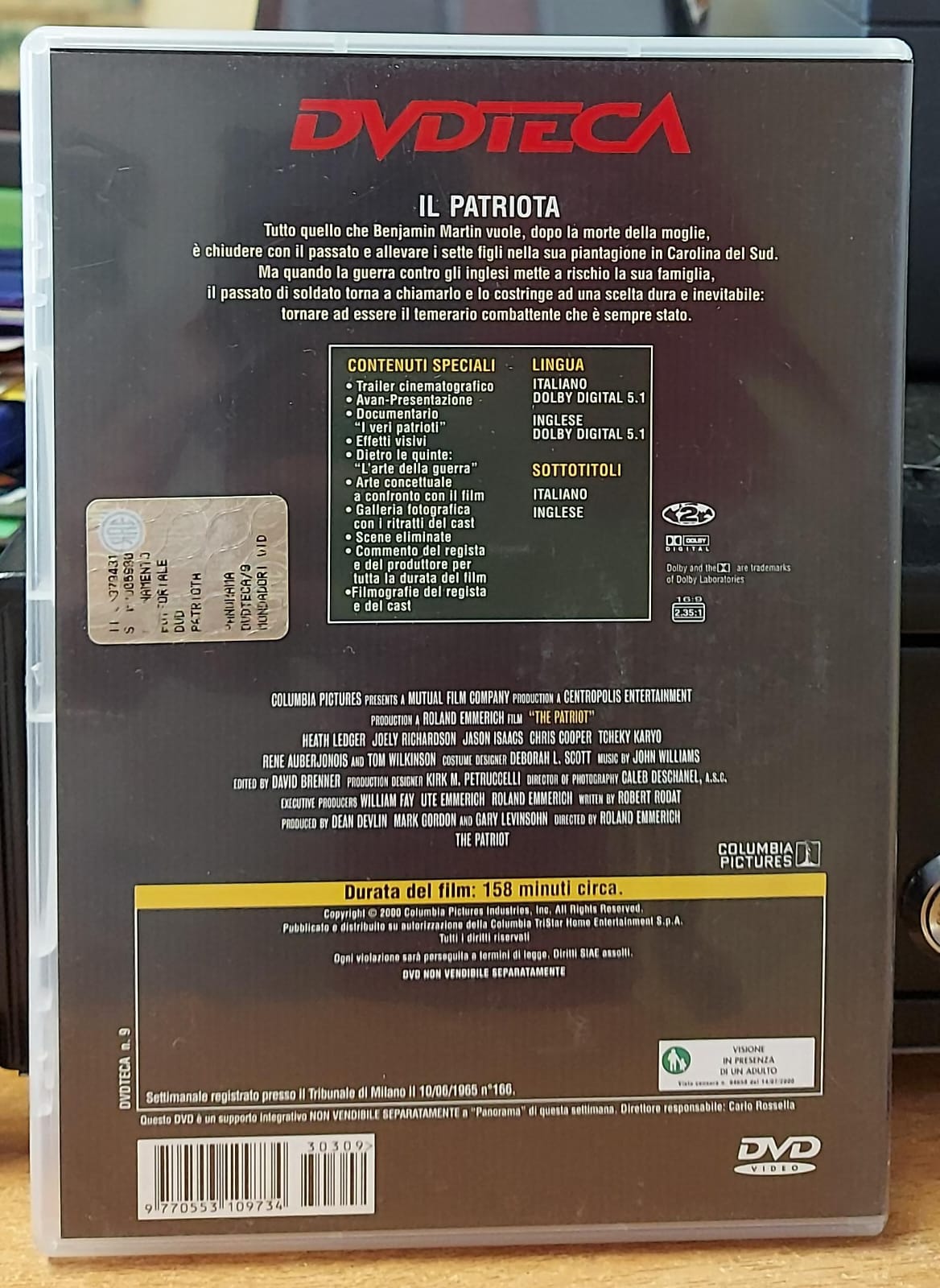 Retro DVD Il patriota con trama e contenuti speciali