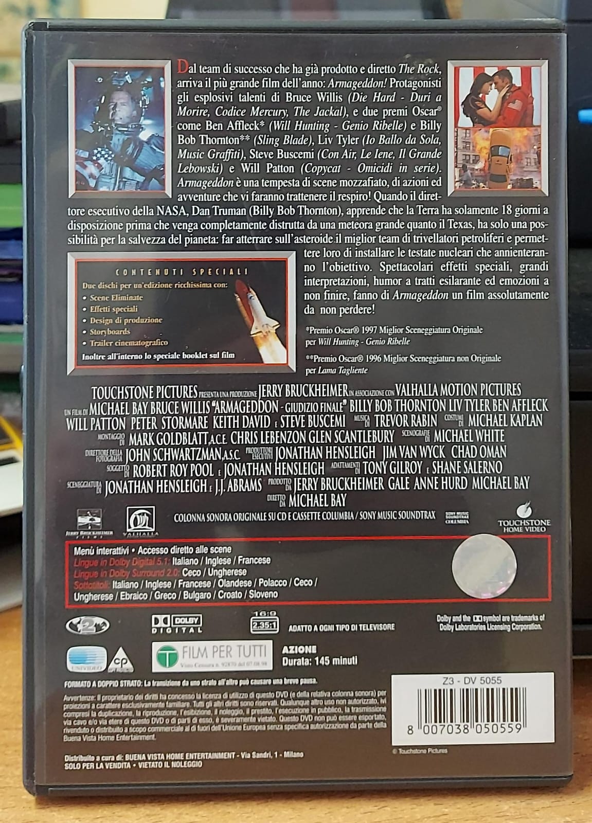 Copertina fronte Armageddon Giudizio finale Special Edition DVD