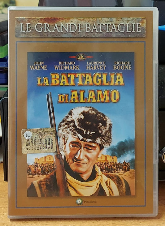 Retro confezione DVD La battaglia di Alamo con trama e caratteristiche
