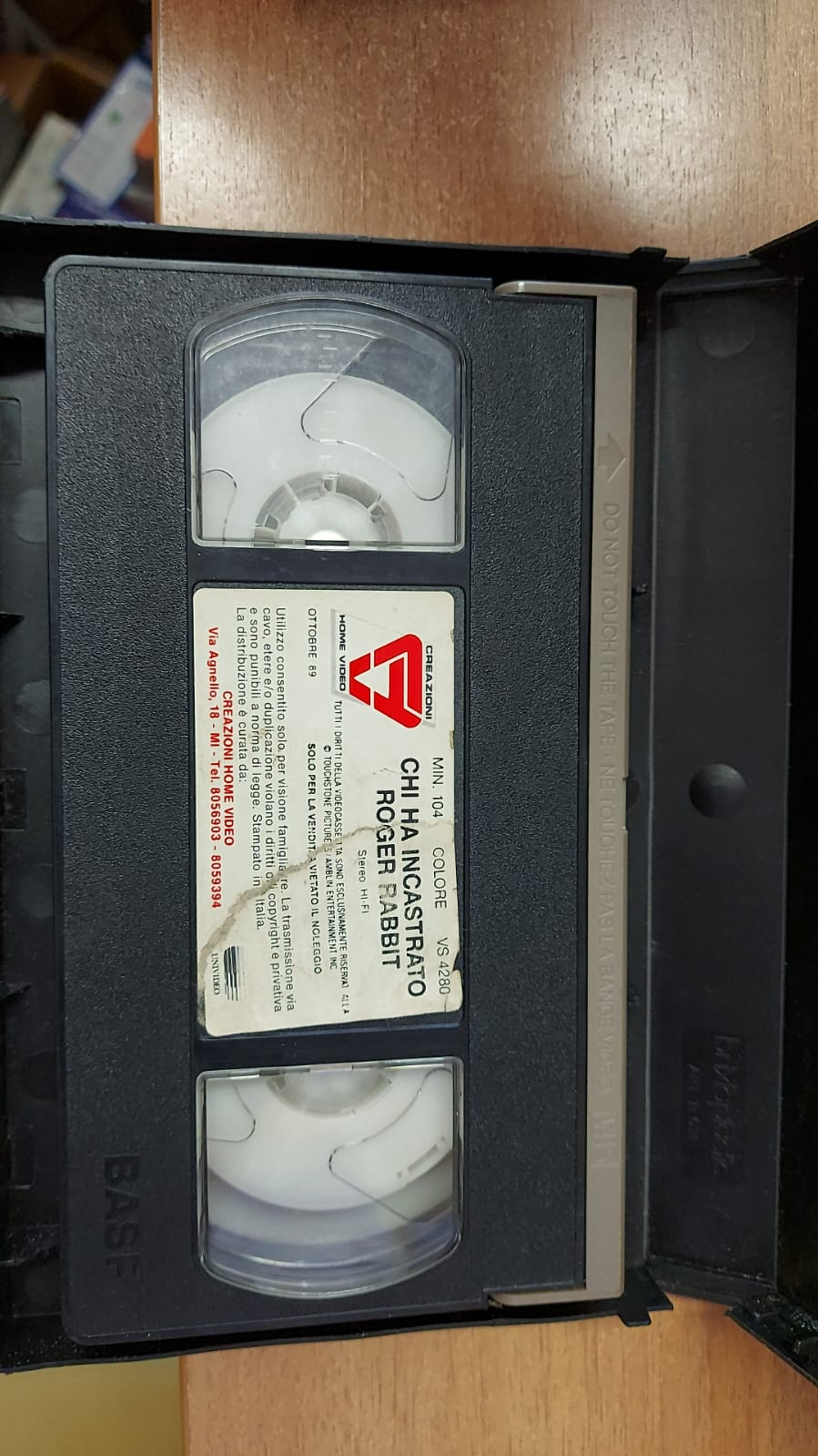 Chi ha incastrato Roger Rabbit – videocassetta VHS nella custodia
