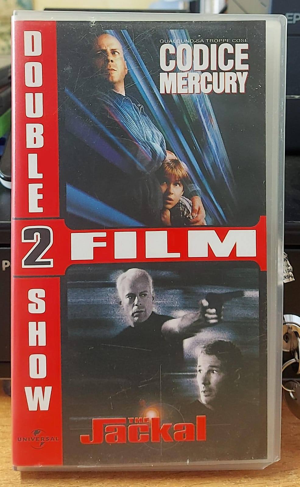 Codice Mercury e The Jackal VHS – fronte Universal Double 2 Show