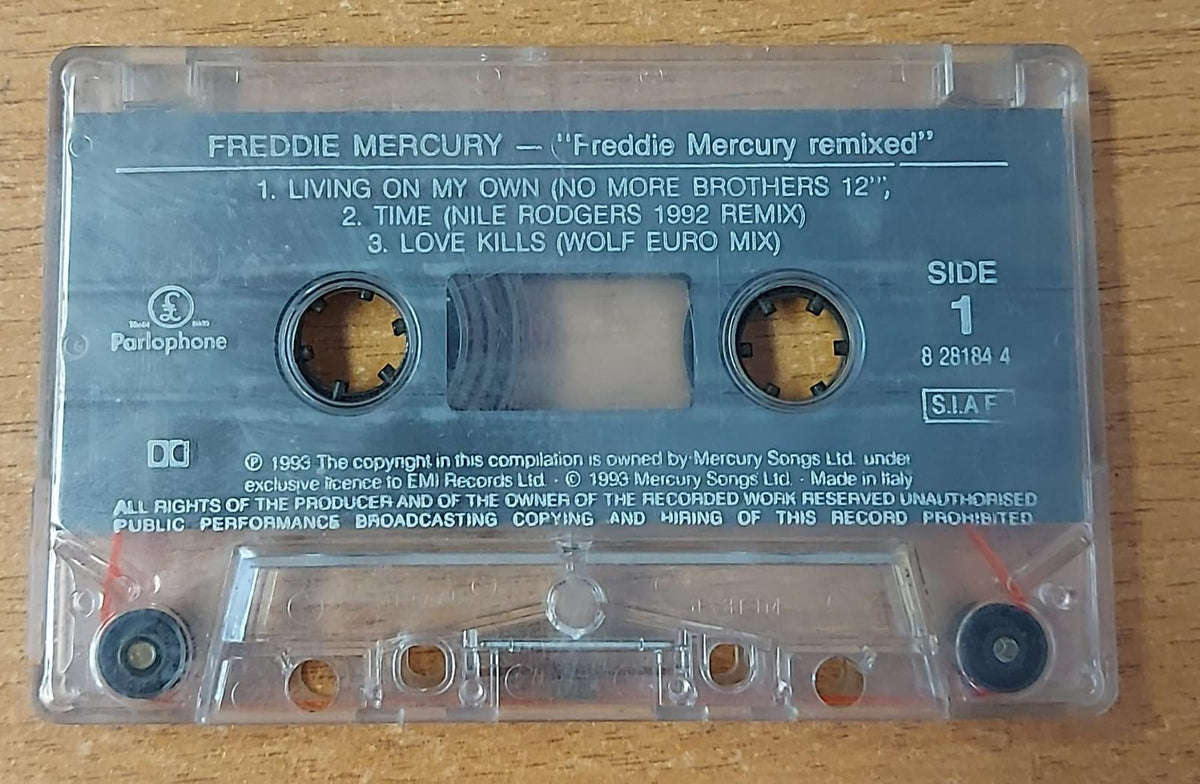 Freddie Mercury Remixed musicassetta senza custodia, lato 1