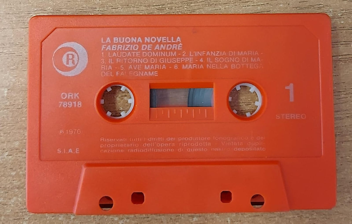 Fabrizio De André La buona novella musicassetta arancione, lato 1