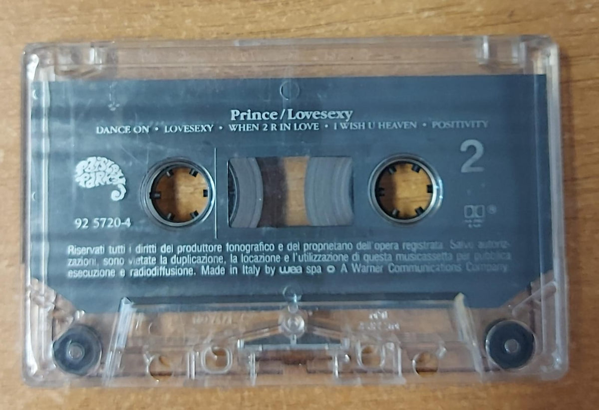 Prince Lovesexy musicassetta Paisley Park, lato 2