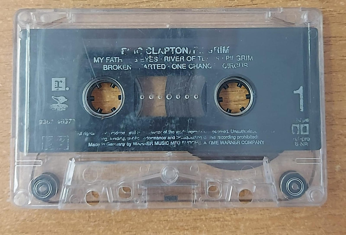 Eric Clapton Pilgrim musicassetta usata - lato 1 con scritte consumate