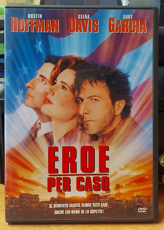 Eroe per caso DVD usato – fronte copertina con Dustin Hoffman, Geena Davis e Andy Garcia