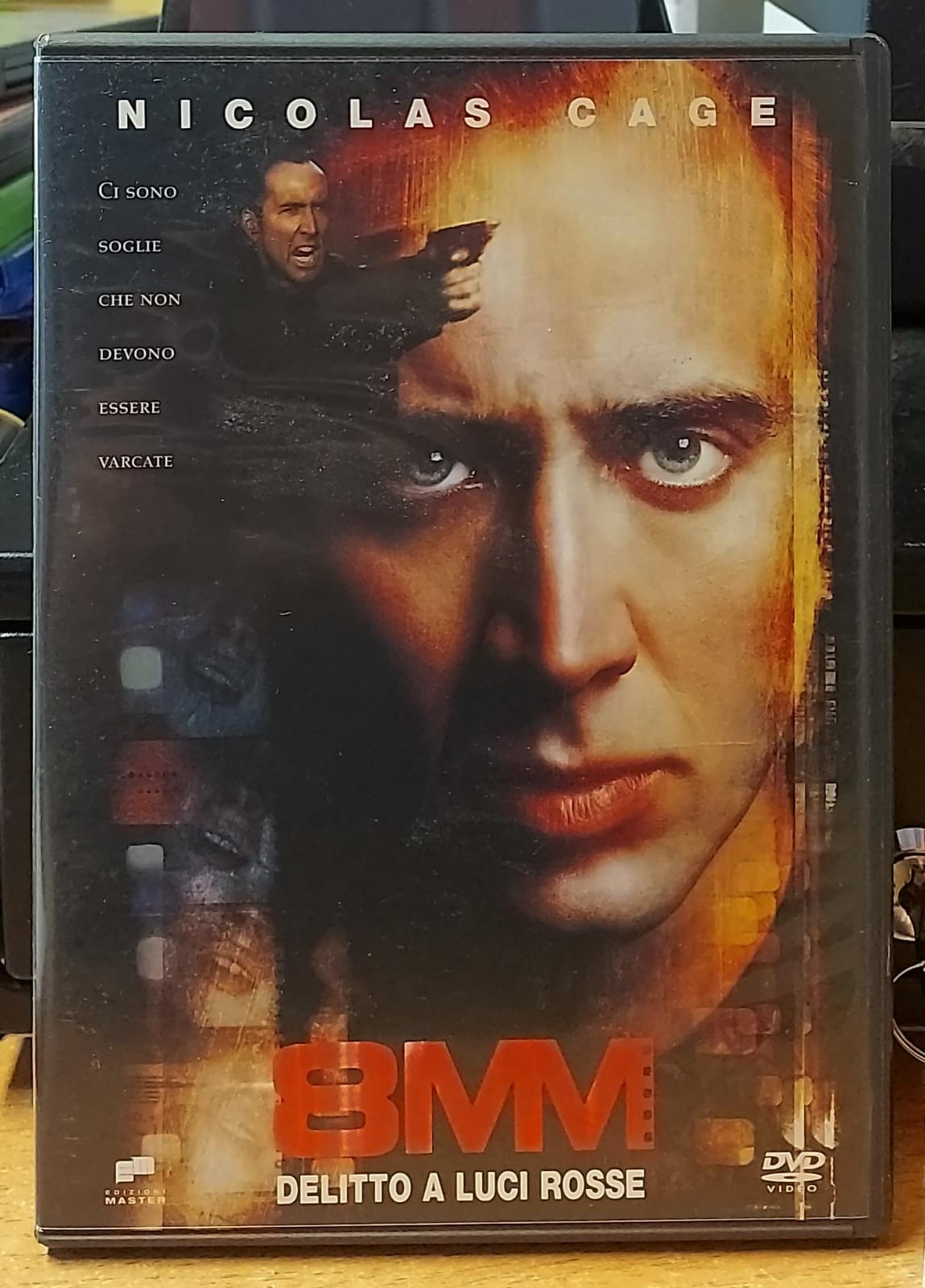 8MM Delitto a luci rosse DVD usato – fronte copertina