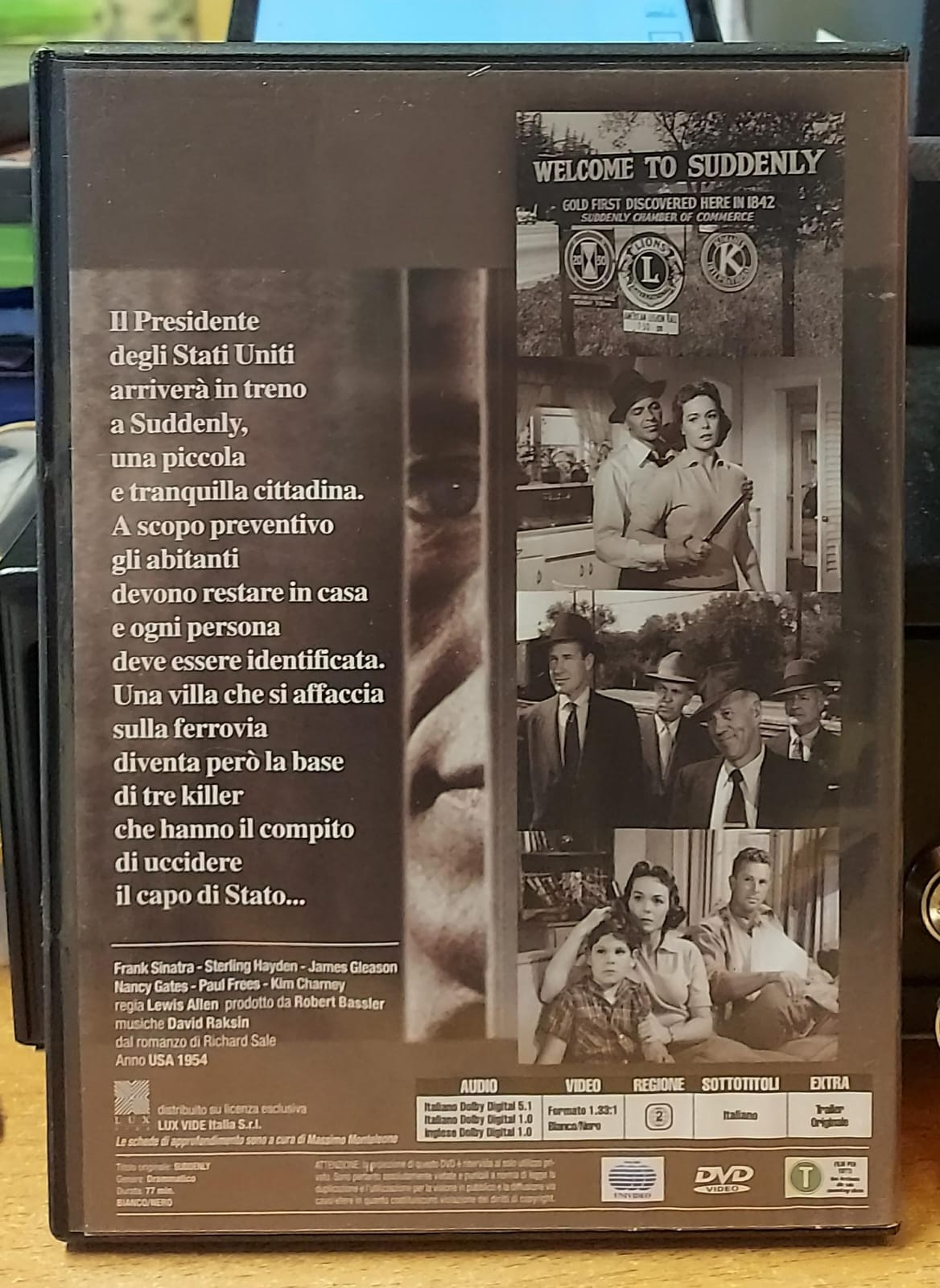 Gangsters in agguato DVD usato – retro copertina con trama e dati tecnici