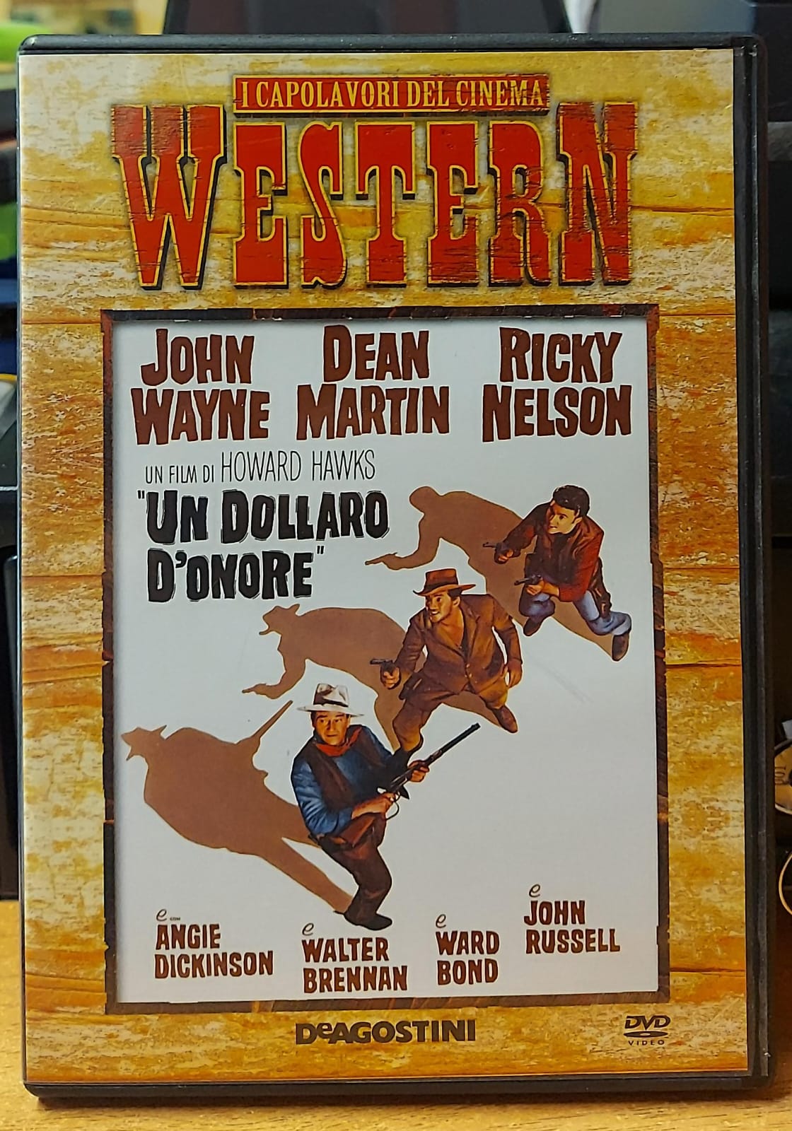 Un dollaro d’onore Rio Bravo DVD usato – fronte copertina con John Wayne, Dean Martin e Ricky Nelson