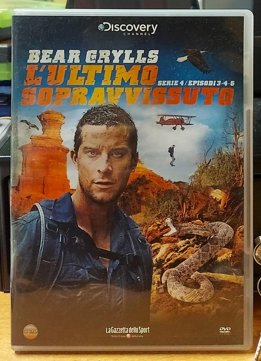 Fronte copertina DVD Bear Grylls L'Ultimo Sopravvissuto Serie 4 Episodi 3-4-5
