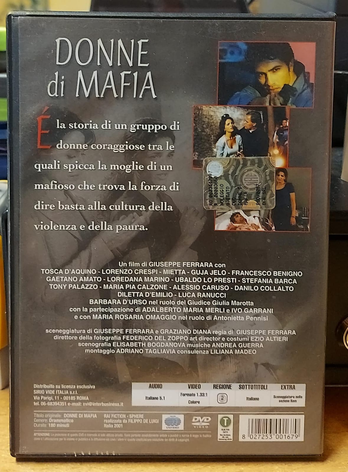 Retro copertina DVD Donne di Mafia con trama, cast e caratteristiche tecniche
